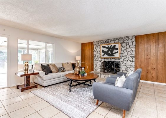 Fireplace, Interior, Living room, Stone Walls, Wooden Walls