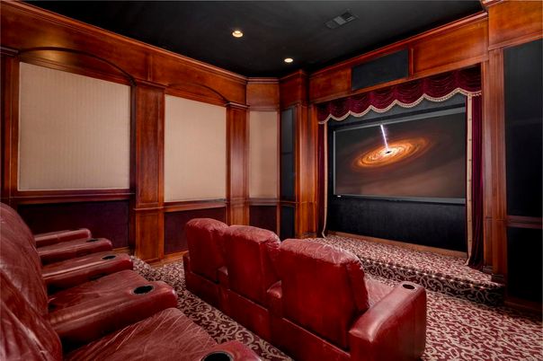 Home Theatre Room, Interior, Projection Screen, Recessed Lighting, Theatre Room