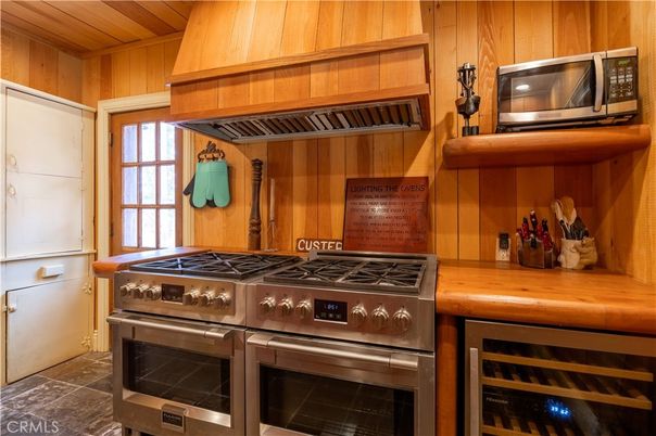 Interior, Kitchen, Stainless Steel Appliances, Wooden Walls