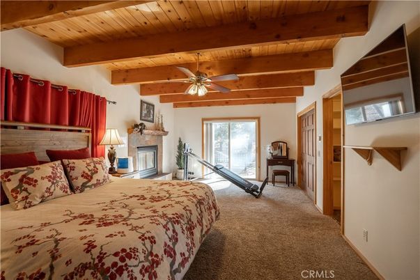 Bedroom, Fireplace, Interior, Wooden Beams, Wooden Ceilings