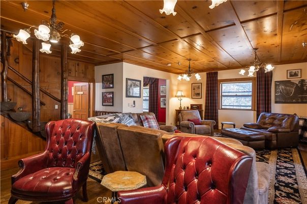 Chandelier, Interior, Living room, Wooden Ceilings, Wood Texture Flooring, Wooden Walls