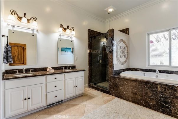 Bathroom, Dual Sink Vanities, Glass Shower, Interior