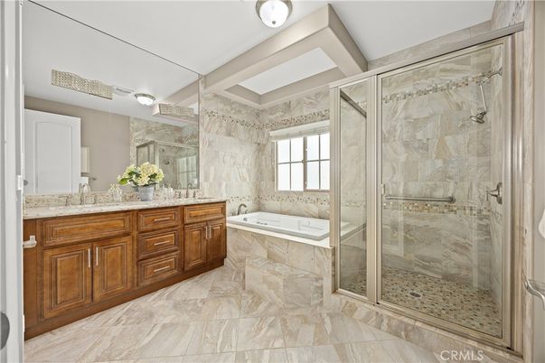 Bathroom, Dual Sink Vanities, Glass Shower, Interior