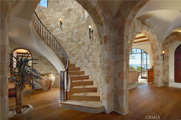 Interior, Stone Walls, Wood Texture Flooring