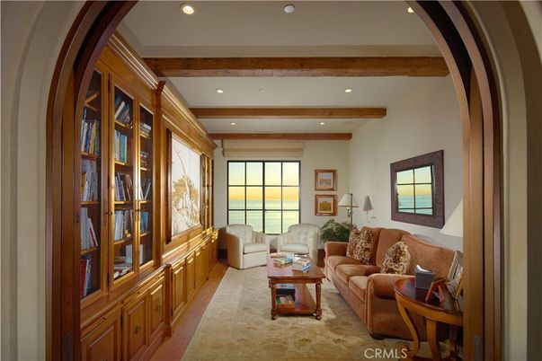 Interior, Living room, Recessed Lighting, Water, Wooden Beams