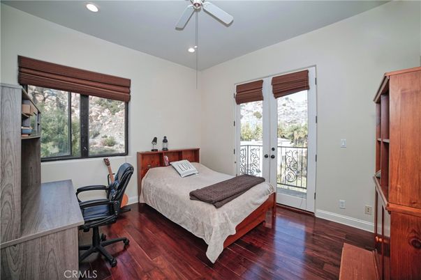 Bedroom, Home Office, Interior, Recessed Lighting, Wood Texture Flooring