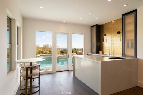 Interior, Kitchen, Recessed Lighting, Water, Wood Texture Flooring