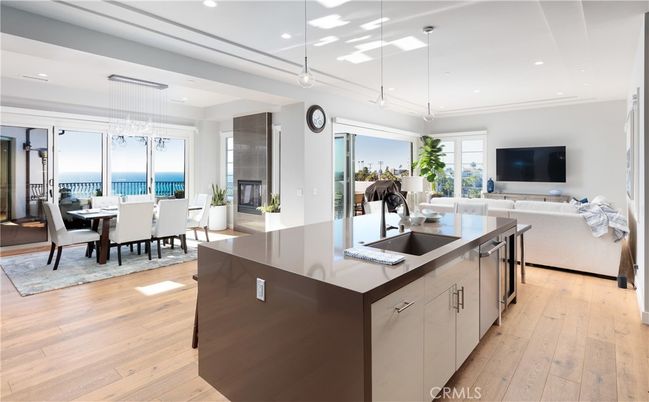 Dining room, Interior, Kitchen, Living room, Pendant Lights, Recessed Lighting, Water, Wood Texture Flooring