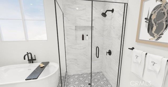 Bathroom, Glass Shower, Interior, Marble Walls