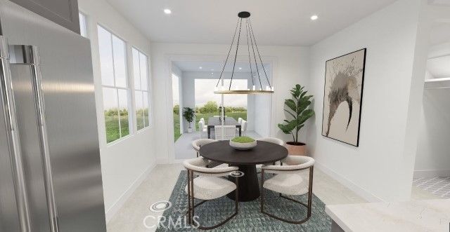 Dining room, Interior, Pendant Lights, Recessed Lighting