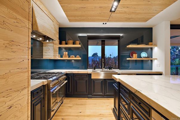 Interior, Kitchen, Stainless Steel Appliances, Wooden Ceilings, Wood Texture Flooring