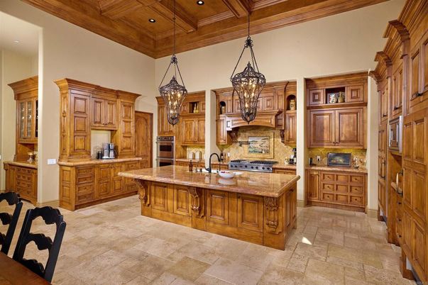 Interior, Kitchen, Pendant Lights, Recessed Lighting, Wooden Ceilings