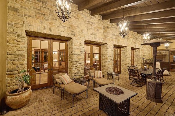 Chandelier, Interior, Living room, Stone Walls, Wooden Beams
