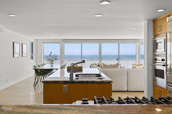 Dining room, Interior, Kitchen, Living room, Recessed Lighting, Stainless Steel Appliances, Water