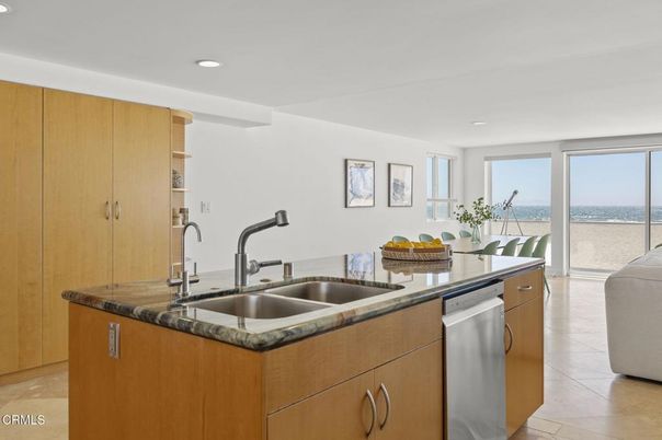 Interior, Kitchen, Recessed Lighting, Stainless Steel Appliances, Water