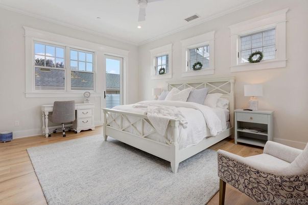 Bedroom, Home Office, Interior, Recessed Lighting, Wood Texture Flooring