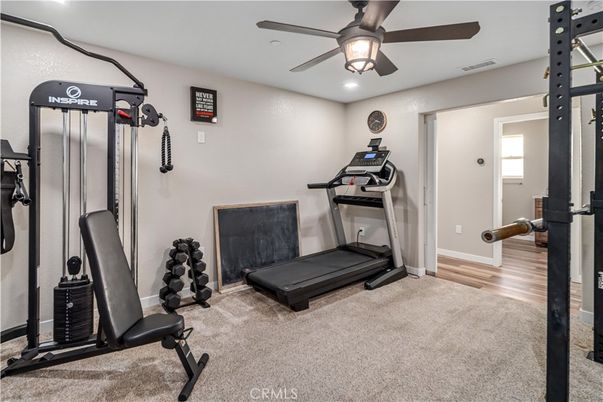Fitness Equipment, Interior, Recessed Lighting, Wood Texture Flooring