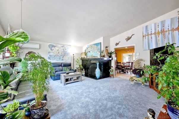 Dining room, Fireplace, Interior, Living room, Recessed Lighting