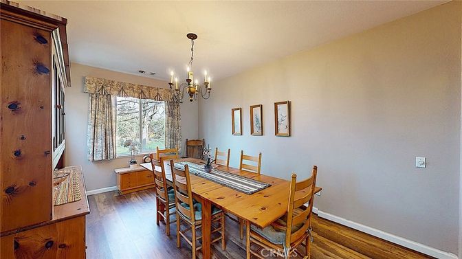 Chandelier, Dining room, Interior, Wood Texture Flooring