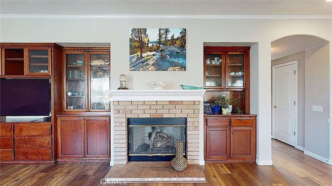 Fireplace, Interior, Wood Texture Flooring
