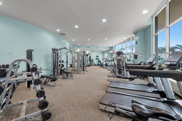 Fitness Equipment, Gym, Interior, Recessed Lighting