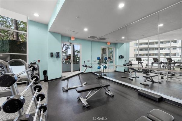 Fitness Equipment, Gym, Interior, Recessed Lighting