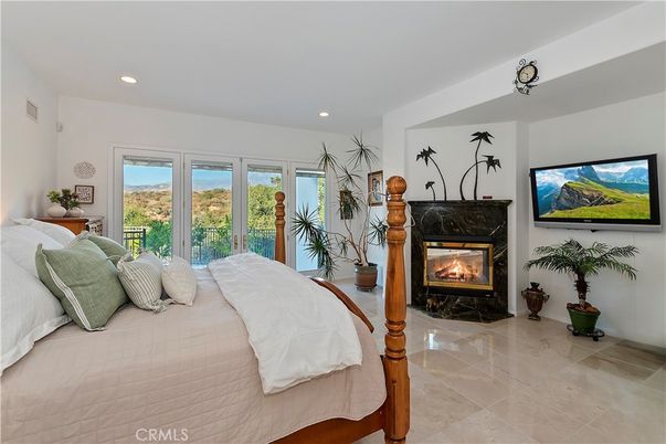 Bedroom, Fireplace, Interior, Recessed Lighting