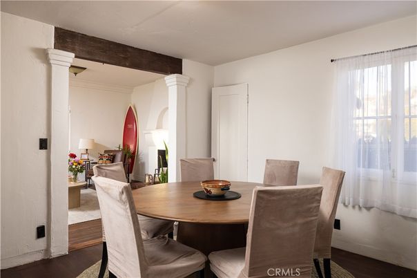 Dining room, Interior, Wood Texture Flooring