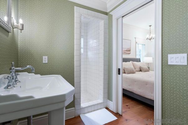 Bathroom, Bedroom, Chandelier, Interior, Wood Texture Flooring
