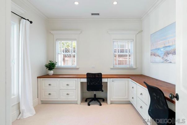 Home Office, Interior, Recessed Lighting