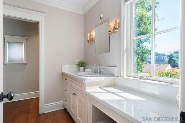 Bathroom, Dual Sink Vanities, Interior, Wood Texture Flooring