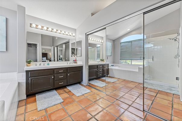Bathroom, Dual Sink Vanities, Glass Shower, Interior