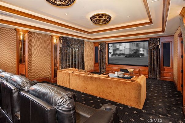 Home Theatre Room, Interior, Projection Screen, Recessed Lighting, Theatre Room