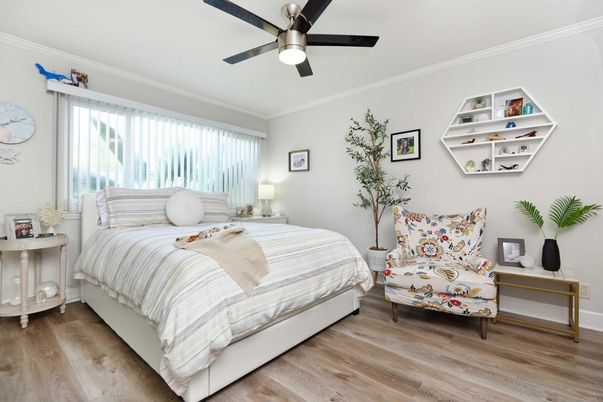 Bedroom, Interior, Wood Texture Flooring