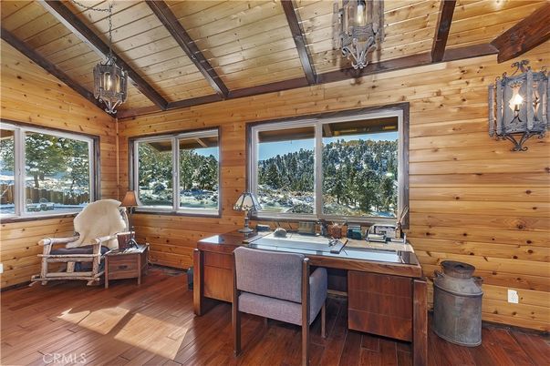 Home Office, Interior, Wooden Beams, Wooden Ceilings, Wood Texture Flooring, Wooden Walls