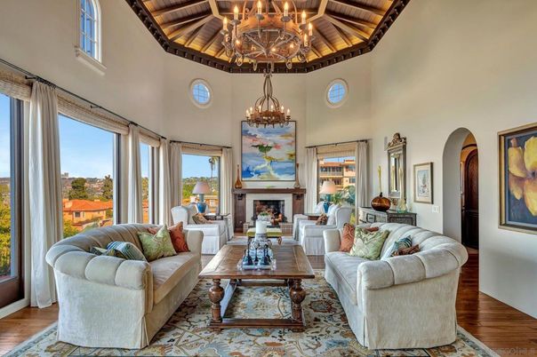Chandelier, Fireplace, Interior, Living room, Wooden Beams, Wooden Ceilings, Wood Texture Flooring
