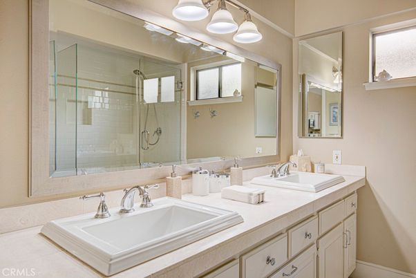 Bathroom, Dual Sink Vanities, Glass Shower, Interior