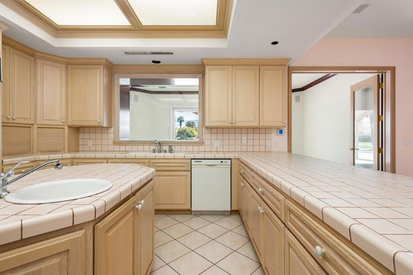 Interior, Kitchen, Recessed Lighting, Tile Countertops