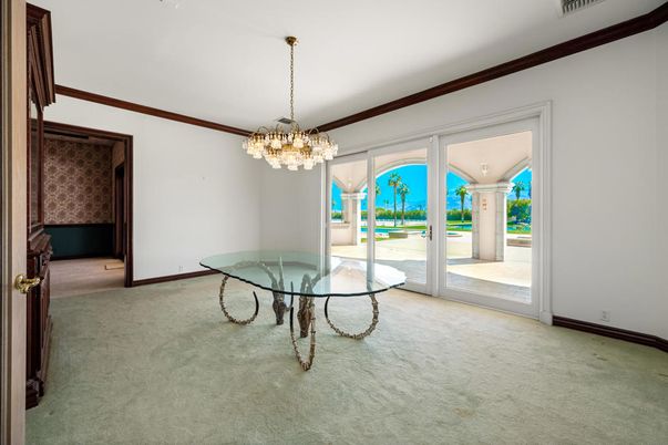 Chandelier, Empty room, Interior