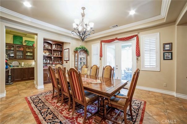 Chandelier, Dining room, Interior, Recessed Lighting