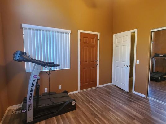 Fitness Equipment, Interior, Wood Texture Flooring