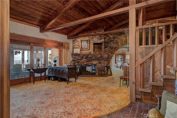 Fireplace, Interior, Stone Walls, Wooden Beams, Wooden Ceilings