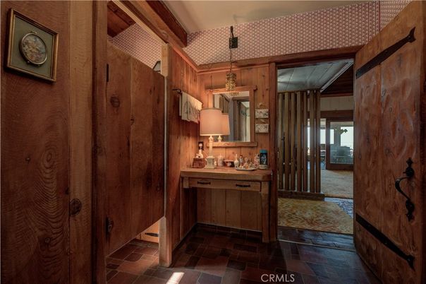 Bathroom, Chandelier, Interior, Wooden Walls