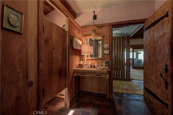 Bathroom, Chandelier, Interior, Wooden Walls
