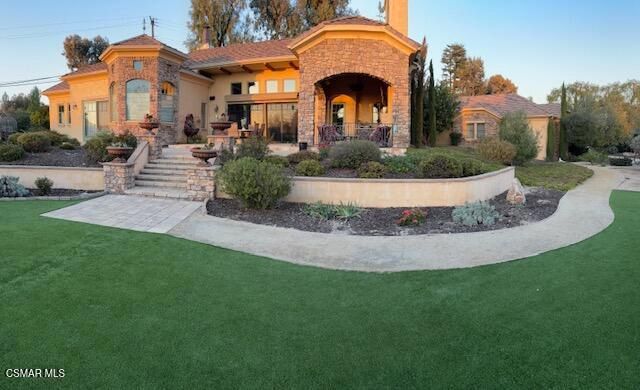 Backyard, Exterior, Facade, Mediterranean