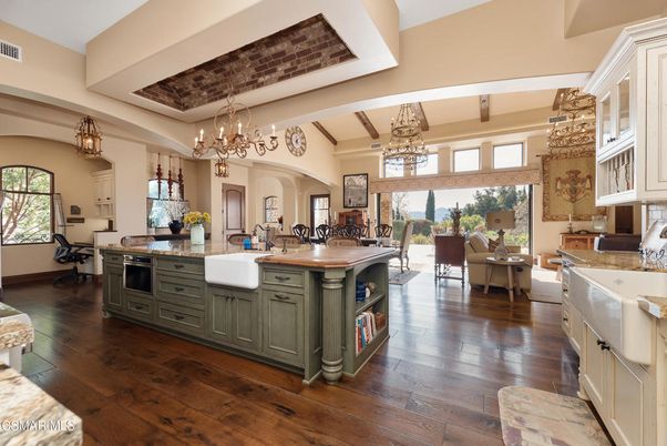 Chandelier, Dining room, Interior, Kitchen, Living room, Wooden Beams, Wood Texture Flooring