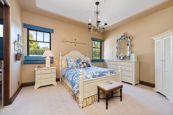 Bedroom, Chandelier, Interior