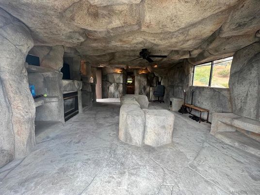 Fireplace, Interior, Stone Walls