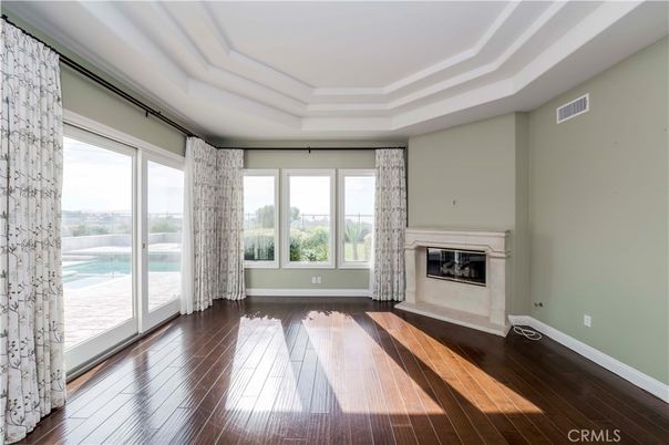 Empty room, Fireplace, Interior, Wood Texture Flooring