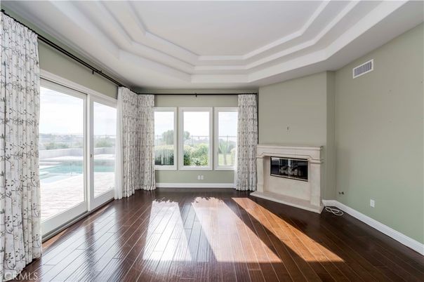 Empty room, Fireplace, Interior, Wood Texture Flooring
